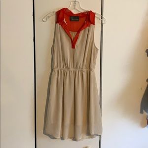 Fun beige red dress